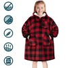 PAVILIA Wearable Blanket Sweatshirt for Kids Boy Girl, Warm Cozy Oversized Giant Hoodie, Fleece Faux Shearling Two Pocket - 4 of 4
