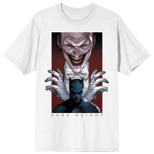Mens DC Comic Book Batman & Joker Characters White Graphic Tee Shirt - 1 of 2