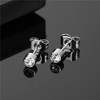 20 Pairs of 4mm Cubic Zirconia Stud Earrings in Hypoallergenic Surgical Steel - 4 of 4