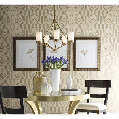 Elevate Mid-Century Modern Brushed Bronze 3-Light Chandelier