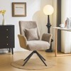 Karl Home | 28.3 inch BeigeChenille Dovetail Swivel Office Chair - 3 of 4