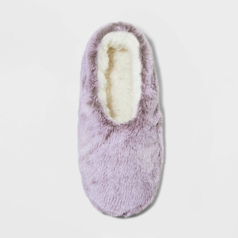 Women's Faux Fur Cozy Pull-On Slipper Socks, 4 of 13