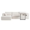 TIRAMISUBEST 112" Modular L Shape Sectional Sofa with Free Side Table Wrinkle-resistant Boucle Fabric Couch with Chaise - 4 of 4