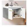 24 in Small Bathroom Vanity Ceramic Basin Cabinet With Sink Combo Wall Mounted Modern Vanity Bathroom Storage Cabinet Modern Storage Cabinet - 2 of 4