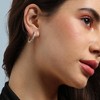 SOHI Women's Crystal Silver Bling Hoop Earrings - 3 of 4