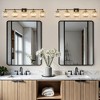 POWLIG 22" 3-Light Vanity Light with Crystal Shades - Modern Dimmable Bathroom Lighting - 2 of 4