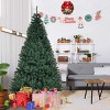 Tangkula 7ft LED Lights Pre-Lit Artificial Christmas Tree w/ Hinged Branches and Metal Stand - 2 of 4