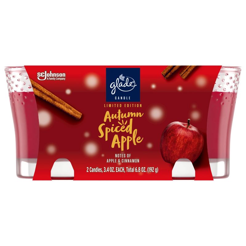 Glade Small Candle - Autumn Spiced Apple - 3.4oz/2pk, 5 of 17