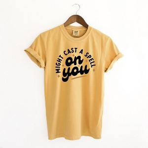 Simply Sage Market Women's Might Cast A Spell On You Short Sleeve Garment Dyed Tee - 1 of 2