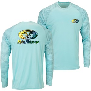 Flying Fisherman Mahi Skin Performance Long Sleeve T-Shirt - Aqua - 1 of 2