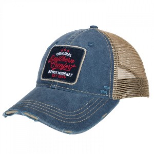 Adult Southern Comfort Embroidered Patch Distressed Dad Cap - 1 of 4