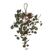 Transpac Foam 24 in. Green Christmas Eucalyptus Pinecone Foilage Teardrop - 2 of 4