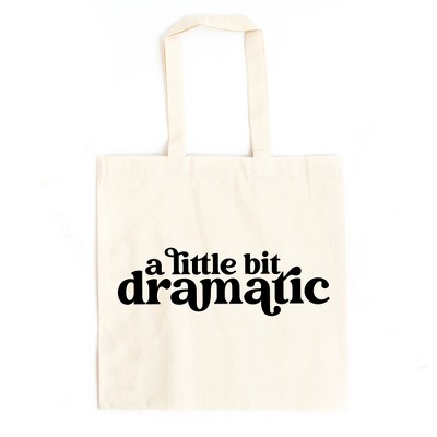 City Creek Prints A Little Bit Dramatic Canvas Tote Bag - 15x16 - Natural