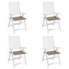 vidaXL Chair Cushion Set of 4 Taupe Oxford fabric (100% polyester) - 4 of 4