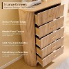 5 Drawer Tall Dresser for Bedroom, 47.8"" Tall Drawers with Gold Handles, Curved Profile, Wood Storage Dressers Organizer for Living Room - 4 of 4