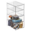mDesign Stackable Plastic Storage Closet Bin w/ Pull-Out Drawers, 4 Pack, Clear - 4 of 4