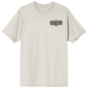 Beetlejuice Beetlejuice Nightmare Material Adult Sand Crew Neck Short Sleeve T-shirt-Medium - 1 of 4