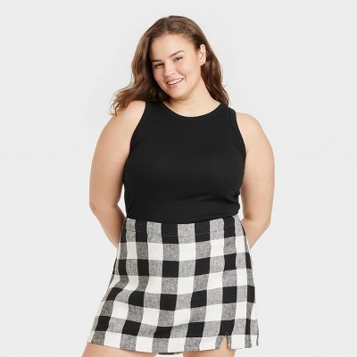 Women's Slim Fit Cropped Ribbed Tank Top - A New Day™