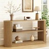 KIGFTSOD Modern Console Table - Slim Design with Open Shelf & Wood Grain, Versatile for Entryway, Hallway & Living Room - 2 of 4