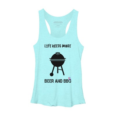 Women's Design By Humans July 4th Life Needs More BBQ By TeeShirtMadness Racerback Tank Top