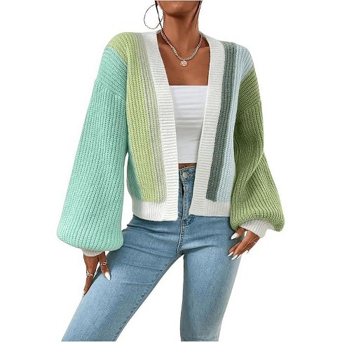 Target color block cardigan top
