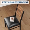 Dining Table with Upholstered Chairs & Corner Protector, Bistro Table and Chairs for Kitchen, Apartment - 3 of 4
