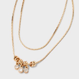 Slider Charms Multi-Strand Necklace - Wild Fable™ Gold - 1 of 4