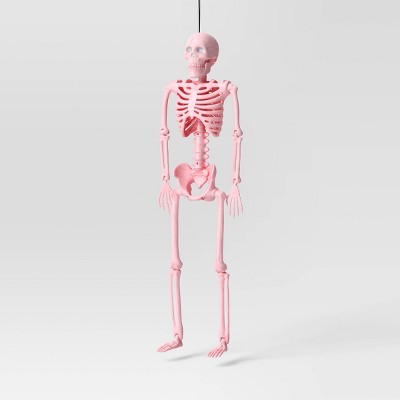 24" Poseable Skeleton Halloween Decorative Prop Pink Blush - Hyde and EEK! Boutique™