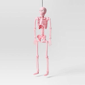 24" Poseable Skeleton Halloween Decorative Prop Pink Blush - Hyde and EEK! Boutique™ - 1 of 3