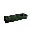 Free Combination Modular Sofa Free,4 Seater Sofa Comfy Chenille Fabric,Sectional Sofa Couch Green Chenille - 3 of 4
