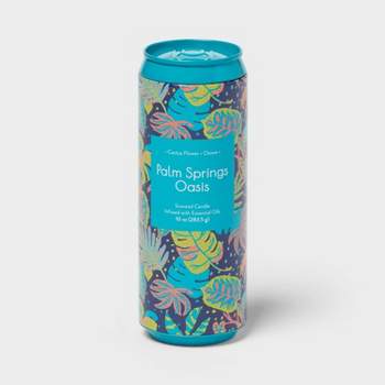 Printed Tin Can 10oz Candle Palm Springs Oasis - Opalhouse™