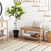 Wood & Cane Bench Natural - Hearth & Hand™ with Magnolia - image 2 of 4