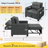 Yaheetech 3-in-1 Convertible Sleeper Chair Sleep Bed, Dark Gray - 3 of 4