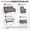 Gymojoy Outdoor Patio Sofa Ottoman with Swivel Chairs Table - 2 of 4