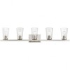 Livex Lighting Cityview 5 - Light Vanity in  Brushed Nickel - 3 of 4