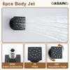 CASAINC Luxury Thermostatic 2-Spray Patterns 12 in. Flush Wall Mount Rainfall Dual Shower Heads with 6-Jets in Matte Black - 4 of 4