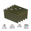 MyOfficeInnovations Hanging File Folders 5 Tab Legal Size Standard Green 50/BX 490853 - 2 of 4
