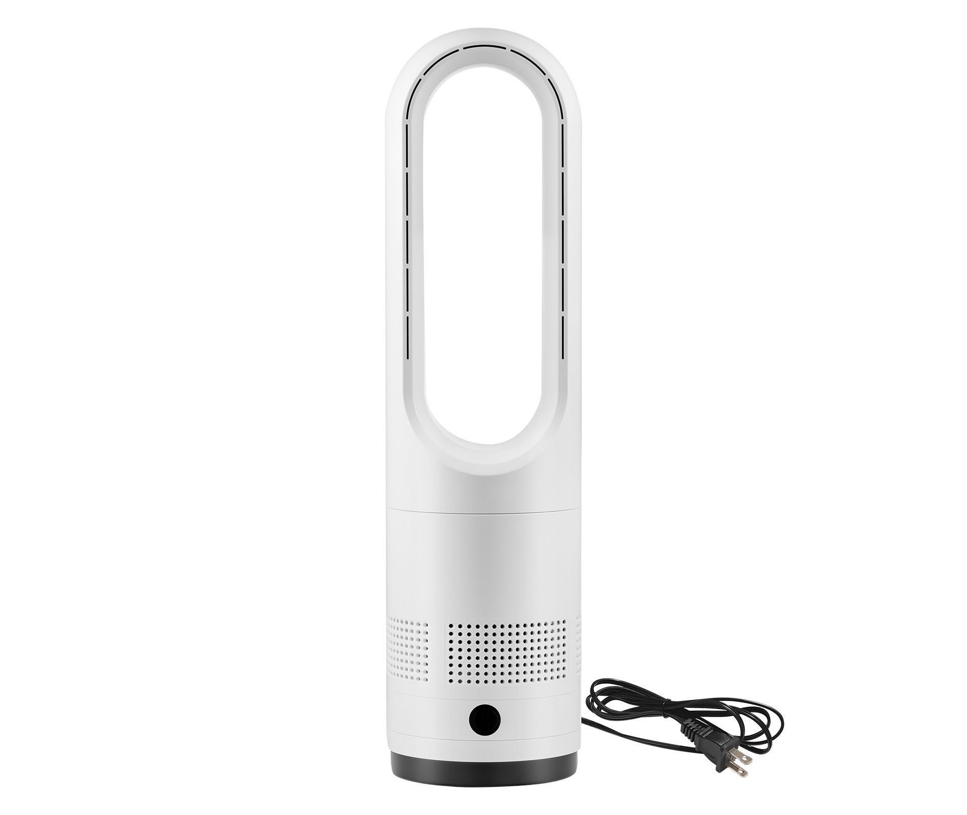 VEVOR Bladeless Tower Fan, 80° Oscillating Standing Fan, 8 Speeds & 9-Hour Timer, 15.42 ft High Velocity Floor Air Circulator, White