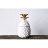 Ceramic Pineapple Shaped Jar White/Gold - 3R Studios - image 2 of 4