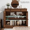 Jojoka 35.4" Sideboard Buffet Cabinet with Glass Door, Storage Cabinet with Drawer, Buffet & Sideboard for Dining Room, Kitchen, Living Room - 4 of 4