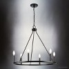 Urban Ambiance Luxury Modern Farmhouse Indoor Chandelier,  24-7/8''H x 27-5/8"W x 27-5/8''D,  Matte Black Finish, UHP4602 - 3 of 4