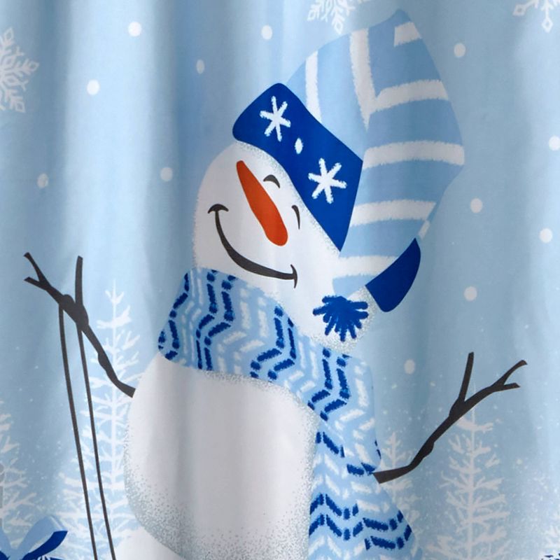 13pc Snowman Sled Shower Curtain and Hook Set - SKL Home, 3 of 10