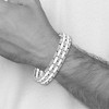 Black Bow Jewelry 12mm Stainless Steel & White Ceramic Panther Link Bracelet, 8.25 Inch - 4 of 4