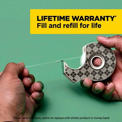 Scotch Stainless Steel Refillable Tape Dispenser with 2 Rolls