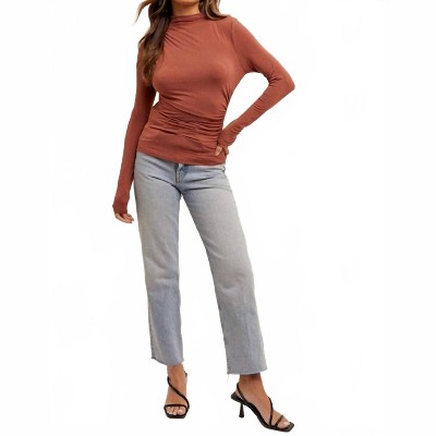 Women's Ruched And Ready Top - Hem & Thread