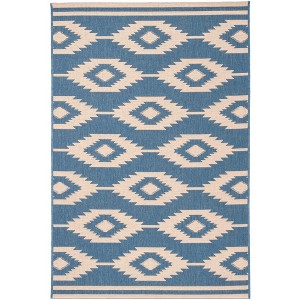 Linden LND171 Power Loomed Indoor/Outdoor Rugs - Safavieh - 1 of 4