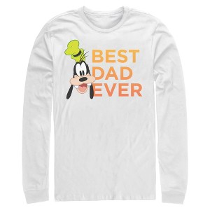 Men's Mickey & Friends Father's Day Best Goofy Dad Ever Long Sleeve Shirt - 1 of 4