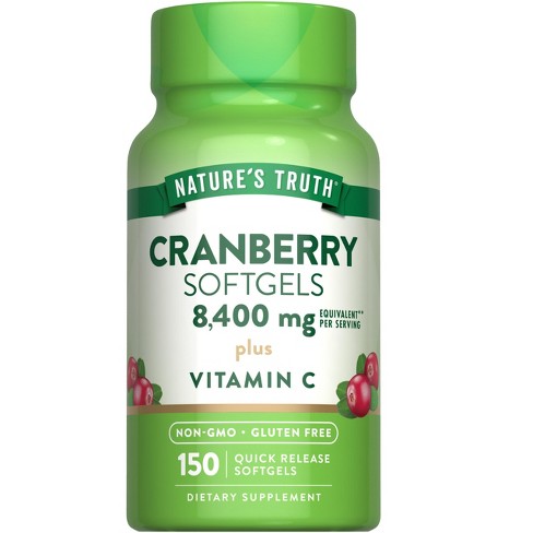 Nature's Truth Cranberry With Vitamin C Softgels | 8400mg | 150 Pills ...
