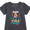 Girls' - Barbie - Holidays & Christmas Graphic Short Sleeve Fleece Dress - 2 of 3