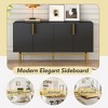 TIRAMISUBEST Modern Elegant 4-Door Sideboard with Gold Metal Handle, Buffet Cabinet with Adjustable Shelves for Dining Room, Living Room - 4 of 4